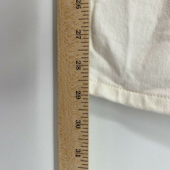 Everlane The High Rise Straight Leg Jeans Size 28 Stretch Denim Light Wash White - Picture 12 of 12